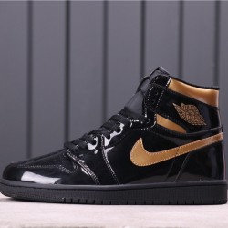 Air Jordan 1 High "černé / kovové Zlato" 555088-032 černé Zlato