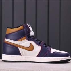 Air Jordan 1 High "LA to Chicago" CD6578-507 Fialové Zlato Bílé