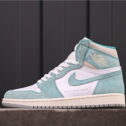 Air Jordan 1 "Turbo Green" 555088-311 Modrá Bílá