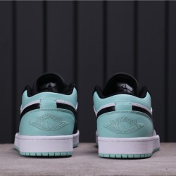 Air Jordan 1 Low "Emerald Rise" 553558-117 Zelená Bílá černá