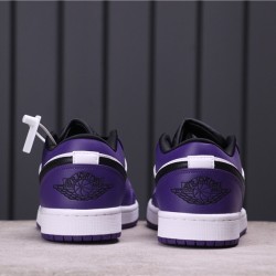 Air Jordan 1 Low "Court Purple" 553558-500 Purple Black White