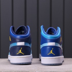 Air Jordan 1 Mid "FLY Blue" BV7446-400 Modrý