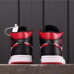 Air Jordan 1 Mid "Bred Toe" 554724-066 černá Bílá červená