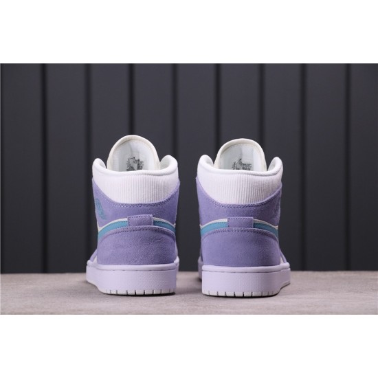 Air Jordan 1 Mid "Gets Made Over" DA4666-100 Fialová Bílá Modrá