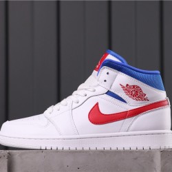 Air Jordan 1 Mid "Fearless" BQ6472-164 Bílá červená Modrá