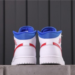 Air Jordan 1 Mid "Fearless" BQ6472-164 Bílá červená Modrá