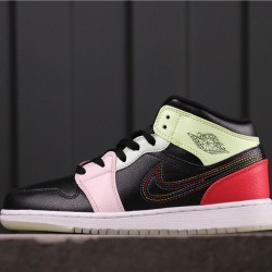 Air Jordan 1 Mid "Glow in the dark" AV5174-076 Černá Růžová Zelená