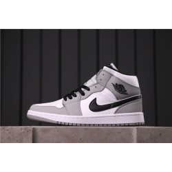 Air Jordan 1 Mid "Light Smoke Grey" 554724-092 šedá Bílá černá