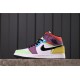 Air Jordan 1 Mid "Multicolor" CW1140-100 Bílá Zelená černá Fialová