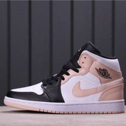 Air Jordan 1 Mid "Crimson Tint" 554724-133 Růžová Bílá Černá