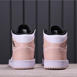 Air Jordan 1 Mid "Crimson Tint" 554724-133 Růžová Bílá Černá