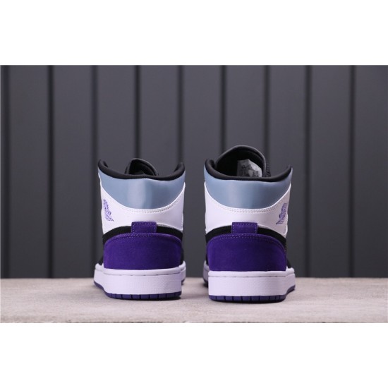 WMNS Melody Ehsani x Air Jordan 1 Mid Fearless 852542-105 Fialová černá Bílá