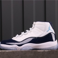 Air Jordan 11 "Win Like" 378037-123 Bílá Tmavě Modrá