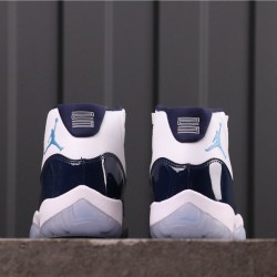 Air Jordan 11 "Win Like" 378037-123 Bílá Tmavě Modrá