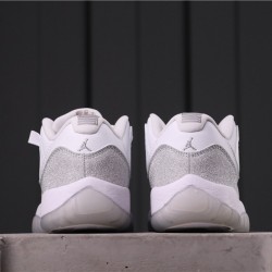 Air Jordan 11 Low "Metallic Silver" AH0715-100 White Grey