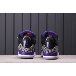 Air Jordan 3 "Court Purple" CT8532-050 Black Purpole