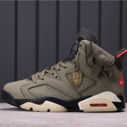 Travis Scott x Air Jordan 6 "Medium Olive" CN1084-200 vojenská Zelená Černá