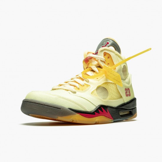 Pánské Nike Off-White x Air Nike Jordan 5 Retro Sail DH8565-100 obuv